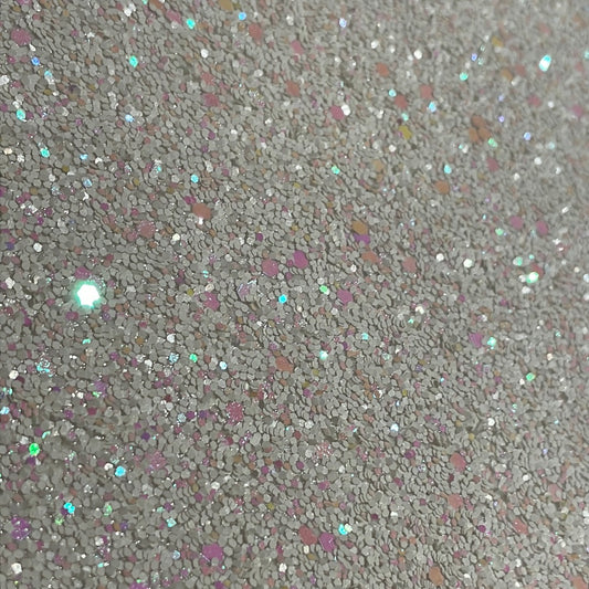 14 chunky glitter white / pink sparkles