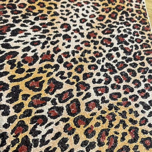 10 chunky glitter leopard print
