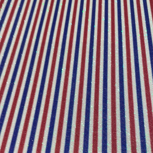 73 fine glitter red white and blue stripes