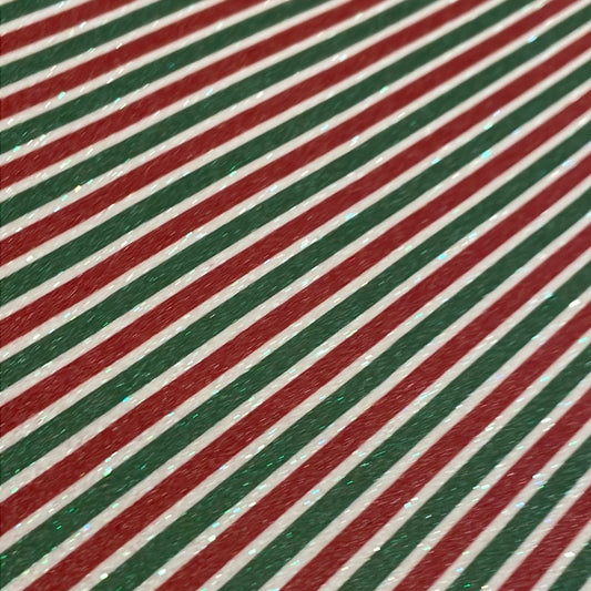 57 fine glitter Christmas candy stripe