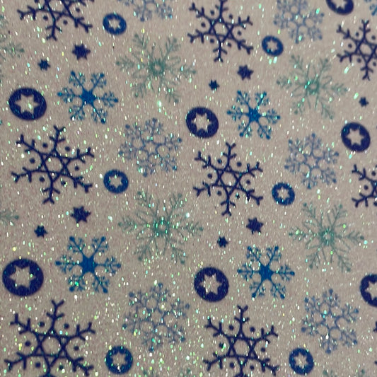10 fine glitter snowflakes