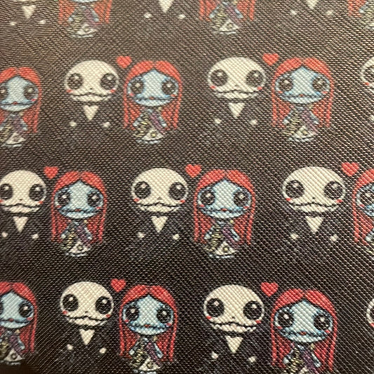 190  character Halloween jack and sally leatherette