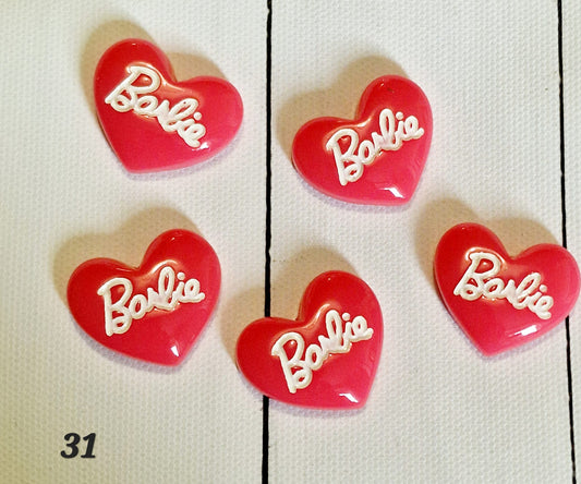 247. Embellishment valentines barbie hearts