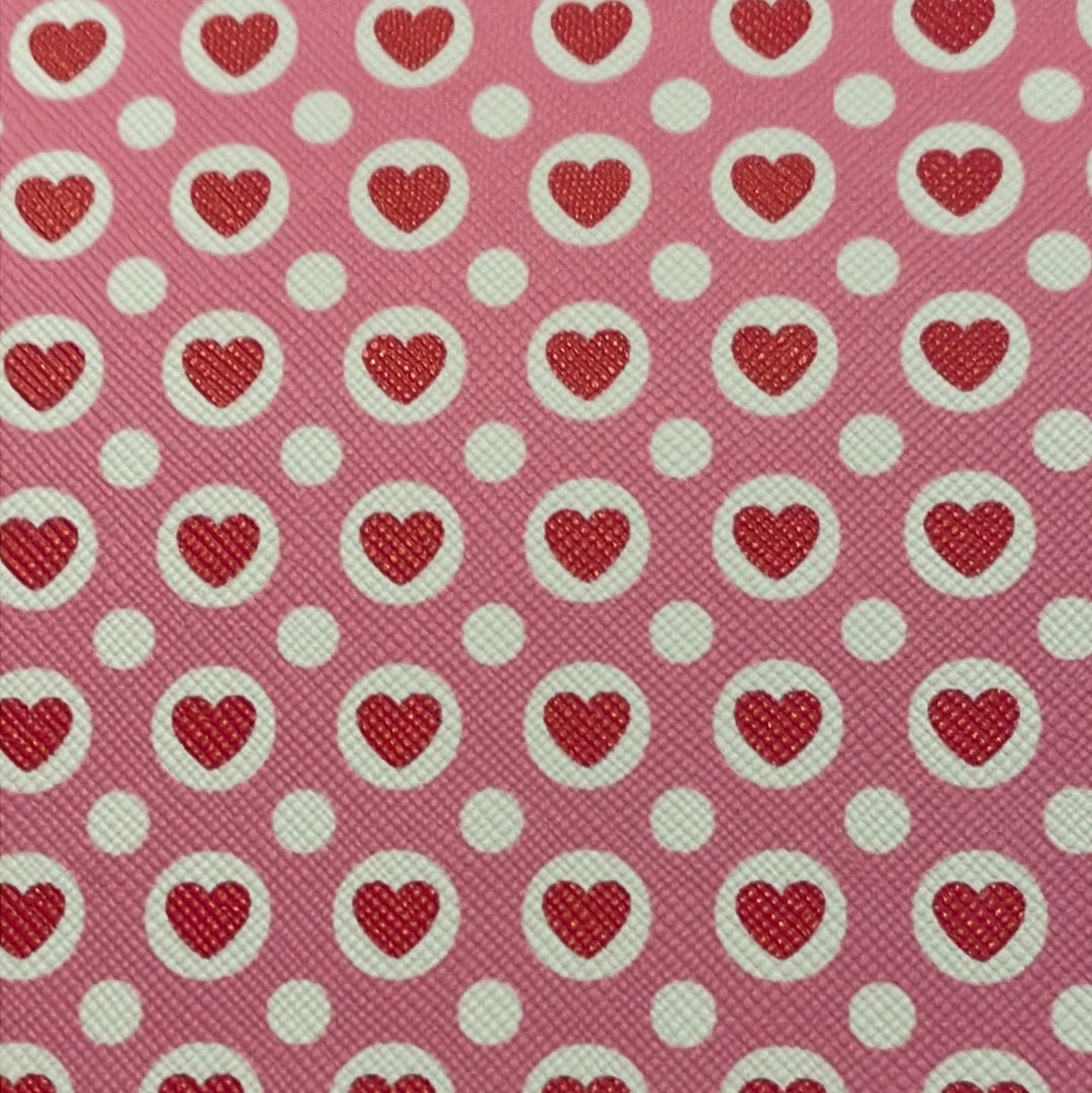 80 Leatherette spots and hearts