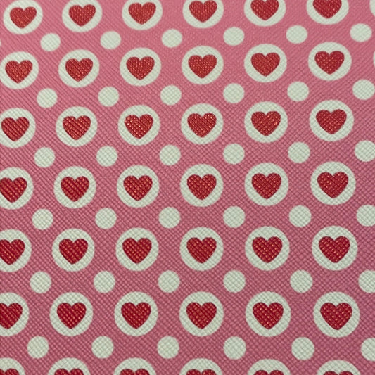 80 Leatherette spots and hearts