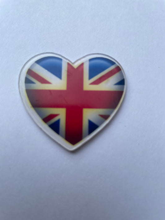 234 embellishment Union Jack heart