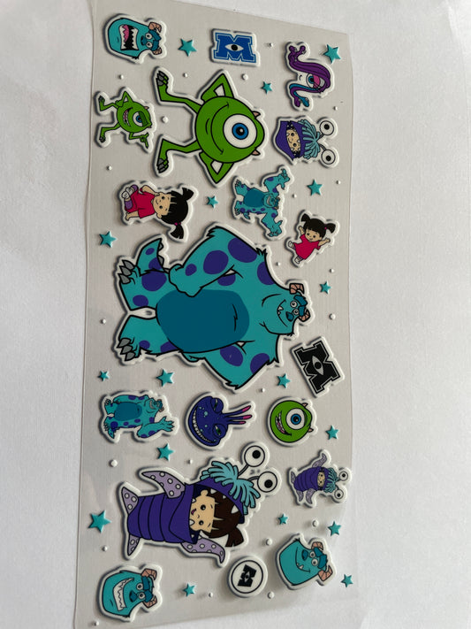 50 UVDTF wrap - monsters inc