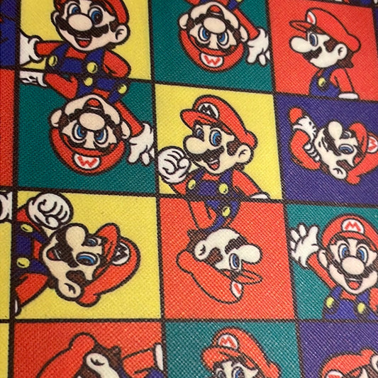 201 character super Mario leatherette