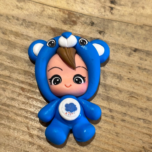 12 clay blue care bear