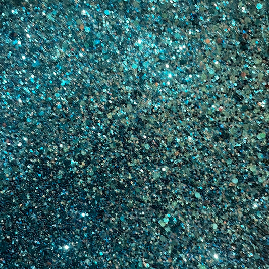 86 Chunky glitter aqua blue