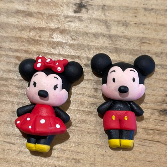 5 clay small Minnie and Mickey