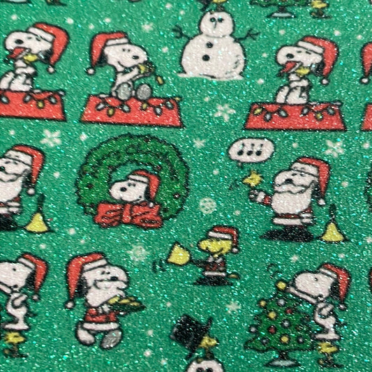 208  character Christmas snoopy fine glitter