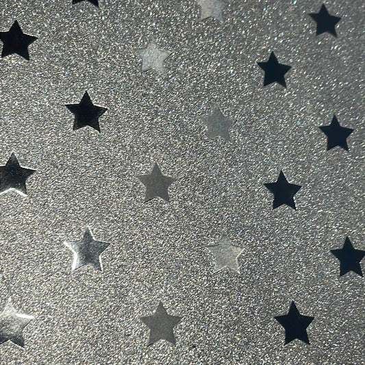 11 Leatherette silver stars