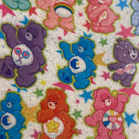 88 Character jelly glitter leatherette care bear