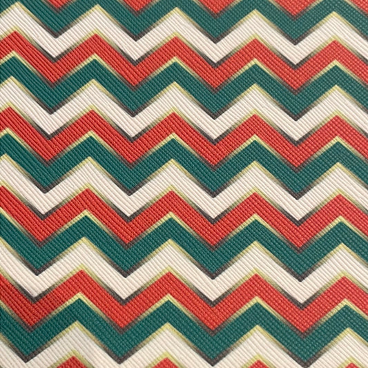 45 Christmas leatherette zigzag