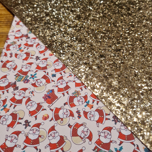 5 Christmas double sided santa