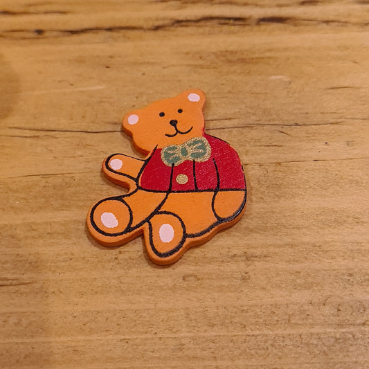 116 Embellishment orange teddy bear