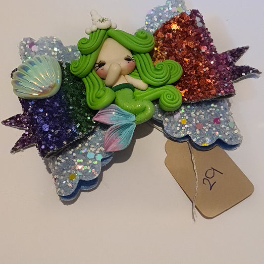 29 - Bow on clip Mermaid