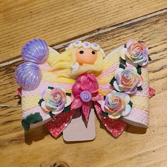 84 - Bow on clip Mermaid