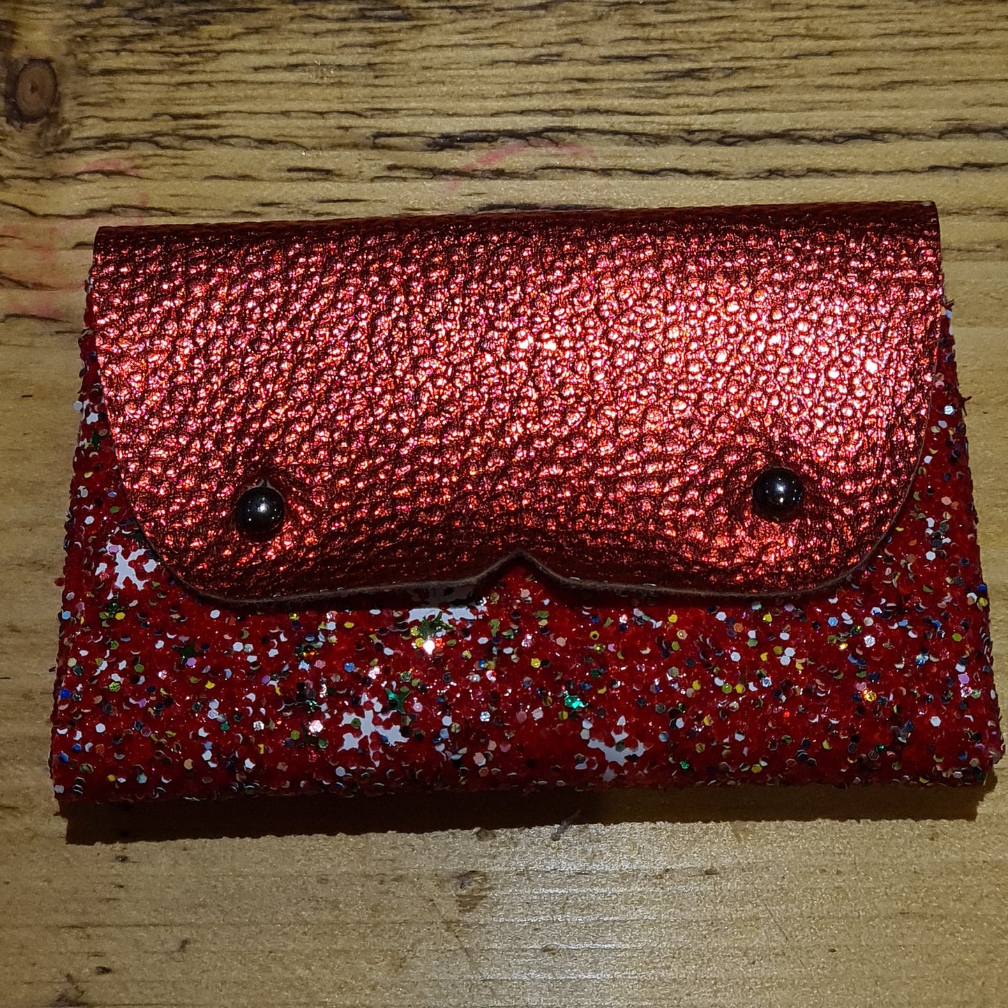 18 Purse metalic red and chunky