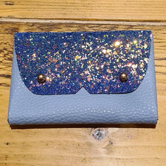 19 Purse metalic pastal blue and glitter