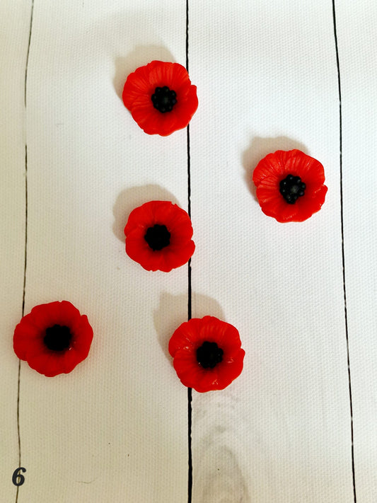 255 embellishment poppies