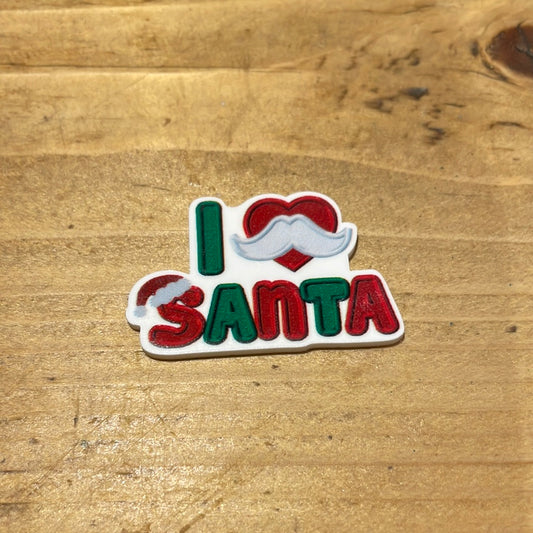 199  embellishment  I love Santa