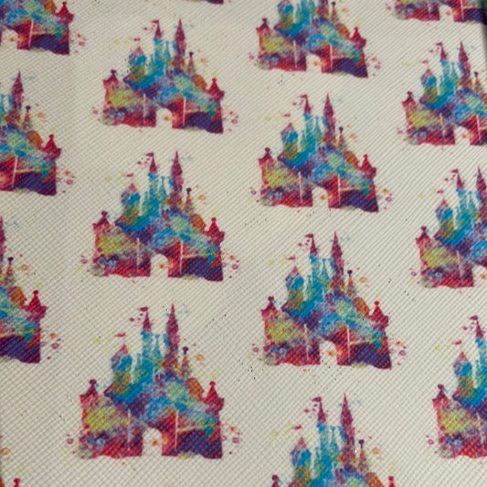 37 character Disney castle  leatherette