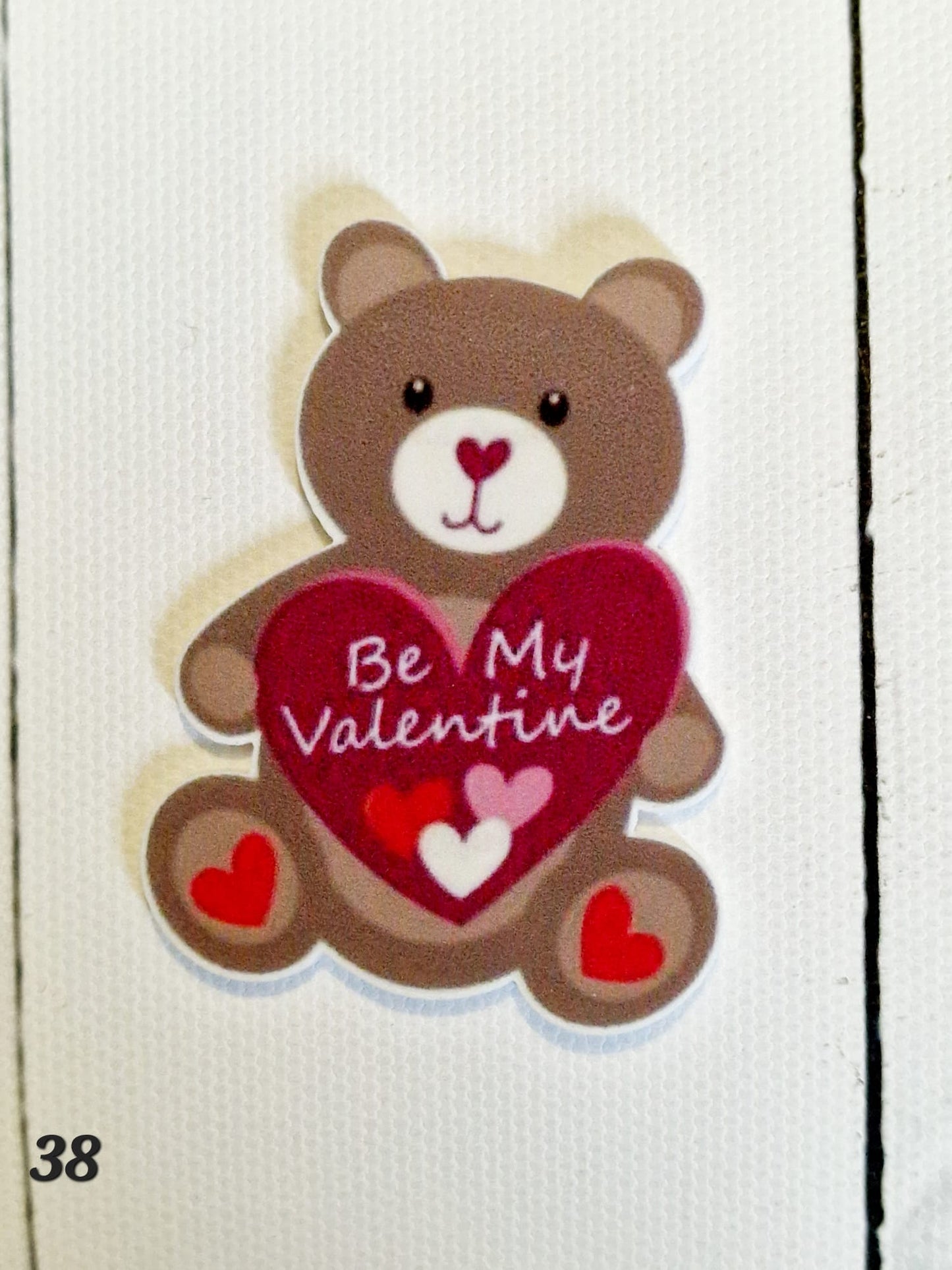 259 embellishment valentines bear