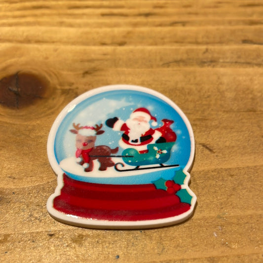 202 embellishment  Santa snow globe