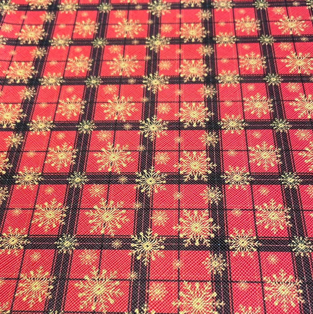 86 Christmas snowflake tartan