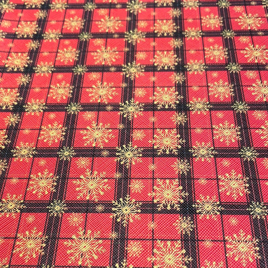 86 Christmas snowflake tartan