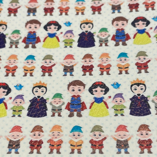 70 character snow white leatherette